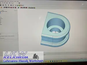 FreeCAD Konstruktion der vorderen Kabeltülle für den BMW R100RS Motor FreeCAD Konstruktion der vorderen Kabeltülle für den BMW R100RS Motor