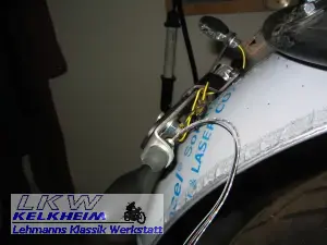 Hintere Ansicht auf den Kennzeichen- und Blinkerhalter für die BMW R100RS Hintere Ansicht auf den Kennzeichen- und Blinkerhalter für die BMW R100RS