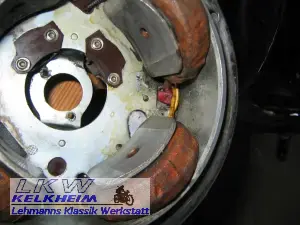 R26 Stator mit isoliertem und neu verlegtem Kabel R26 Stator mit isoliertem und neu verlegtem Kabel