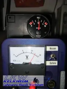 R90S Voltmeter, Überprüfung der Einstellung R90S Voltmeter, Überprüfung der Einstellung