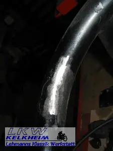 BMW R90S Einhandbremse - Halter für Bremszug abgeflext BMW R90S Einhandbremse - Halter für Bremszug abgeflext