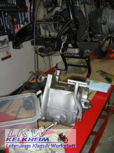 BMW R90S Getriebe ausgebaut BMW R90S Getriebe ausgebaut