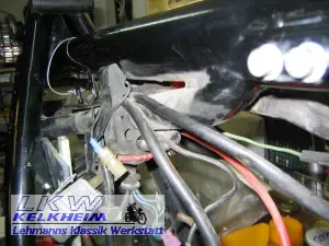 BMW R90S Rahmen - Bereich unter dem Tank BMW R90S Rahmen - Bereich unter dem Tank