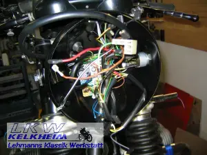 BMW R90S Verkabelung im Scheinwerfer BMW R90S Verkabelung im Scheinwerfer