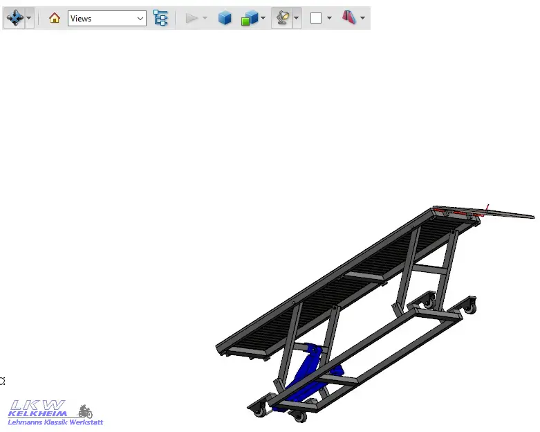 Motorradhebebühne 3D 3D Zeichnung der Motorradhebebühne von Thorsten Petrich